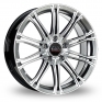 17 Inch Borbet CW1 Hyper Silver Alloy Wheels