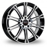 17 Inch Borbet CW1 Black Polished Alloy Wheels