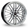 17 Inch Borbet CW2 Hyper Silver Alloy Wheels