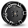 15 Inch Cades Jadis Black Polished Alloy Wheels