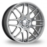 8.5x20 (Front) & 10x20 (Rear) Riva DTM Hyper Silver Alloy Wheels