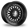 17 Inch Dare DR-RS Matt Black Chrome Rivets Alloy Wheels