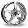 16 Inch Fox Racing FX6 Hyper Silver Alloy Wheels