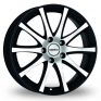 17 Inch Dezent RM Black Polished Alloy Wheels