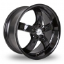 17 Inch BK Racing 525 Black Alloy Wheels