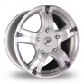 16 Inch BK Racing 323 Silver Alloy Wheels