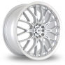 17 Inch BK Racing 299 Silver Alloy Wheels