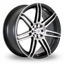 15 Inch BK Racing 521 Black Polished Alloy Wheels