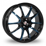 18 Inch Calibre Friction Black Blue Alloy Wheels