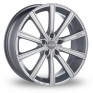 19 Inch OZ Racing Lounge 10 Silver Polished Alloy Wheels