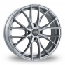 17 Inch OZ Racing Italia 150 4 Stud Silver Polished Alloy Wheels