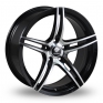 18 Inch Diamond E104 Black Polished Alloy Wheels
