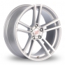 8.5x19 (Front) & 9.5x19 (Rear) Mille Miglia MM1002 5x120  Silver Polished Alloy Wheels