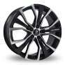 20 Inch Diamond Ultimate Black Polished Alloy Wheels