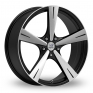 18 Inch Inovit Spin Black Polished Alloy Wheels