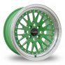 15 Inch Dare DCC Green Alloy Wheels