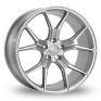 8.5x19 (Front) & 9.5x19 (Rear) VEEMANN V-FS20 Silver Polished Alloy Wheels