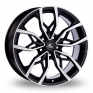 18 Inch AC Wheels Vertu Black Polished Alloy Wheels