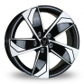 18 Inch Wolfrace AD5 Black Polished Alloy Wheels