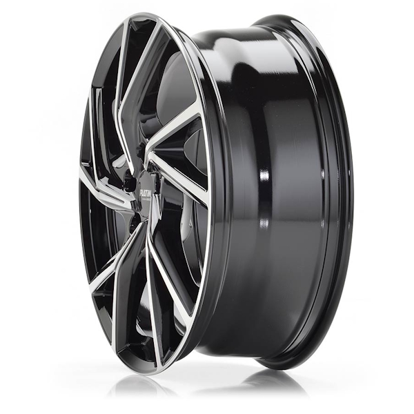 19" Platin P 107 Black Polished Alloy Wheels