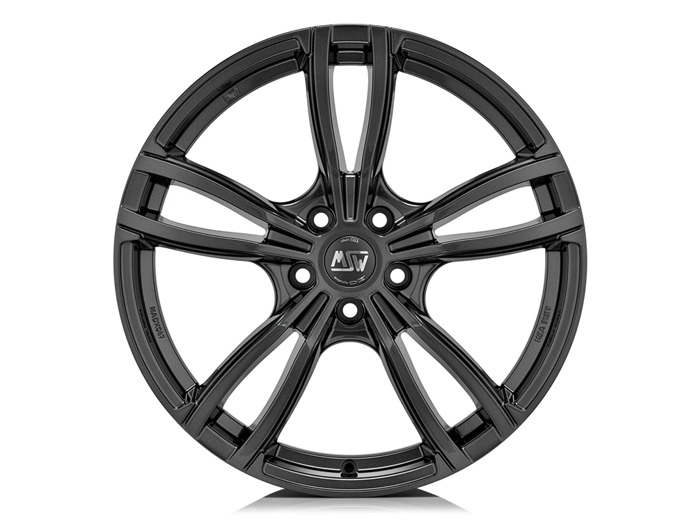 18" MSW (by OZ) 73 Gloss Dark Grey Alloy Wheels