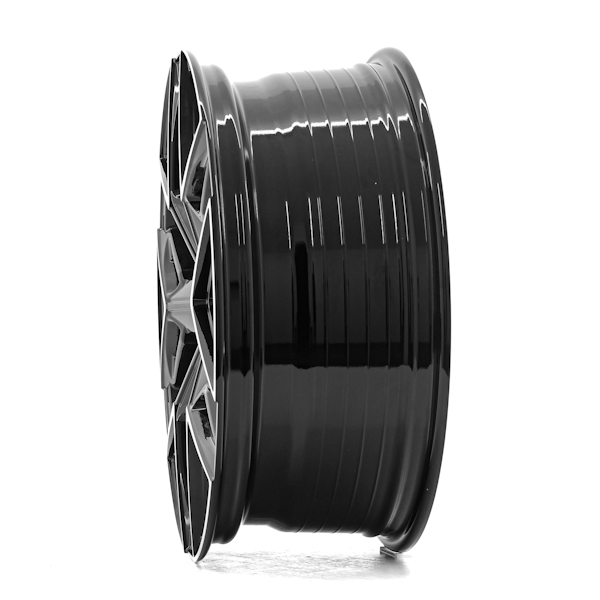 20" Axe EX47T Gloss Black Polished Alloy Wheels