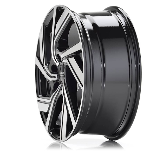 19" Platin P 114 Black Polished Alloy Wheels