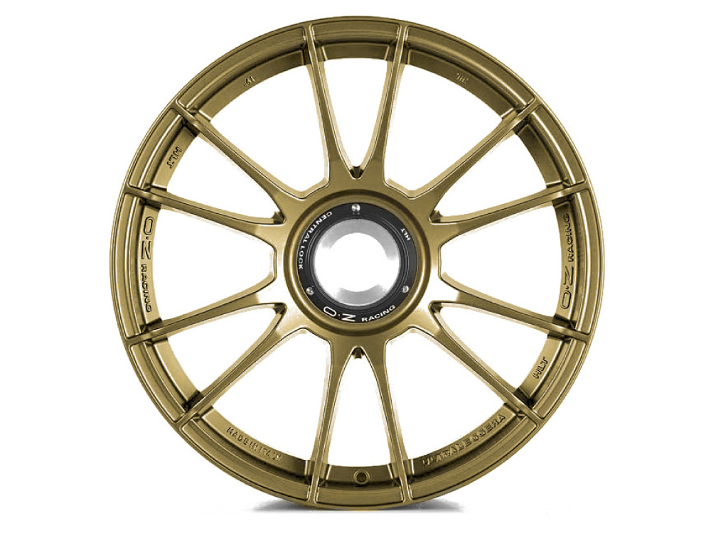 20 Inch Front & 21 Inch Rear OZ Racing Ultraleggera HLT CL Gold Alloy Wheels