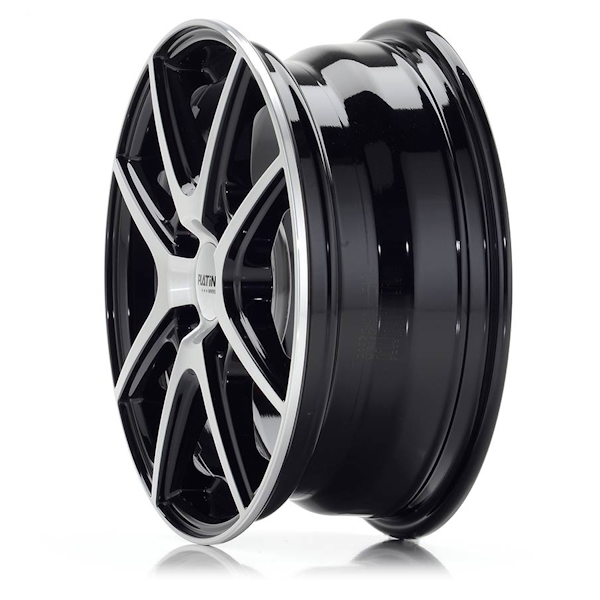 16" Platin P 73 Black Polished Alloy Wheels