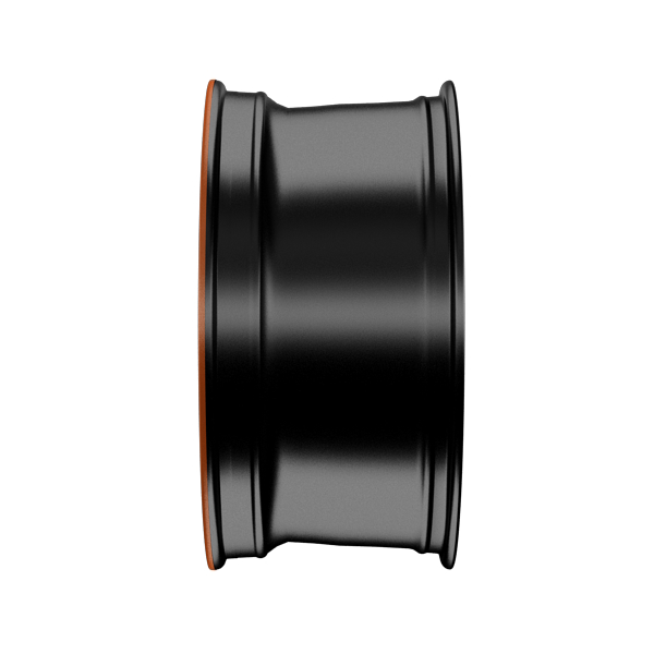 19" Brock B40 Matt Black Orange Alloy Wheels