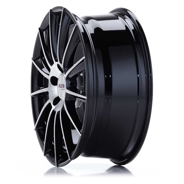 17" Platin P 74 Black Polished Alloy Wheels