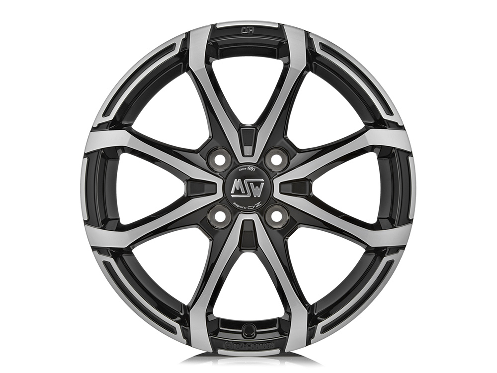 14 Inch MSW (by OZ) X4 Black Polished Alloy Wheels