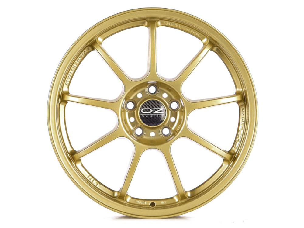 16 Inch OZ Racing Alleggerita HLT Gold Alloy Wheels