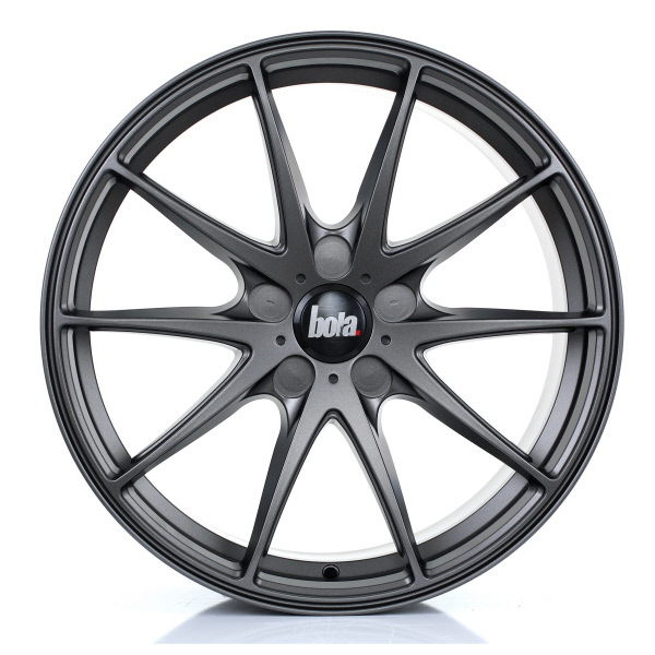 8x18 (Front) & 9x18 (Rear) Bola B9 Matt Gun Metal Alloy Wheels