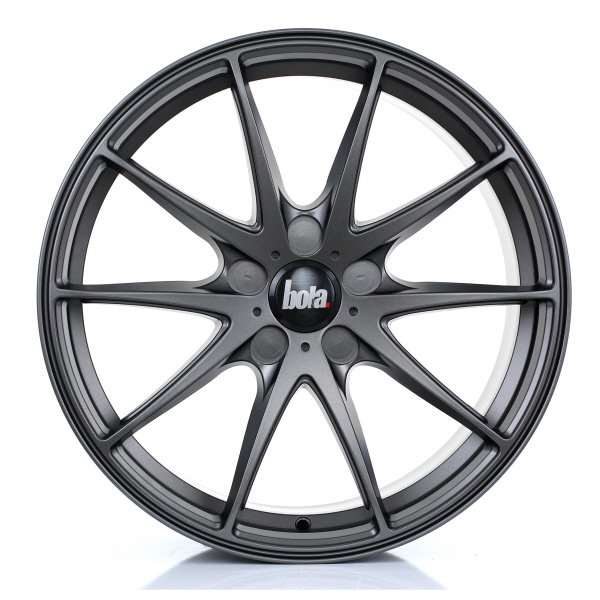 8x18 (Front) & 9x18 (Rear) Bola B9 Matt Gun Metal Alloy Wheels