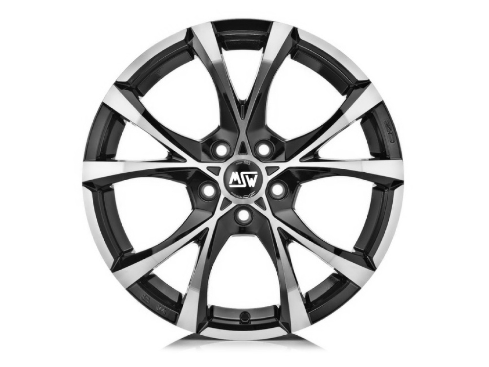 18 Inch MSW (by OZ) Cross Over Matt Black Polished Alloy Wheels