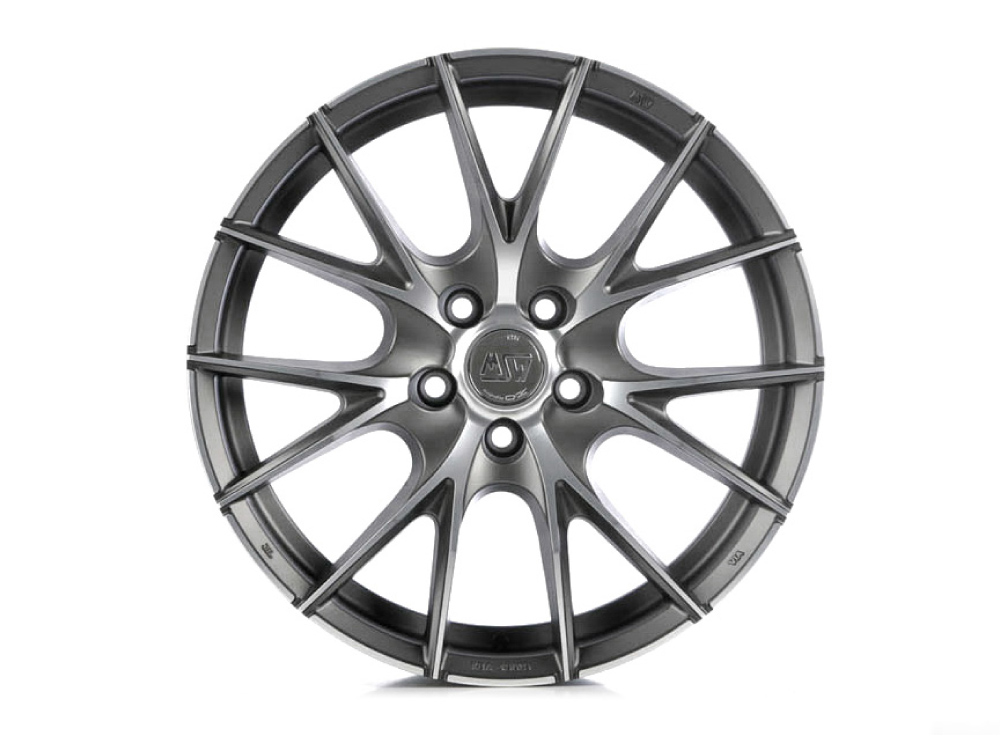 18 Inch MSW (by OZ) 25 Matt Titanium Polished Alloy Wheels