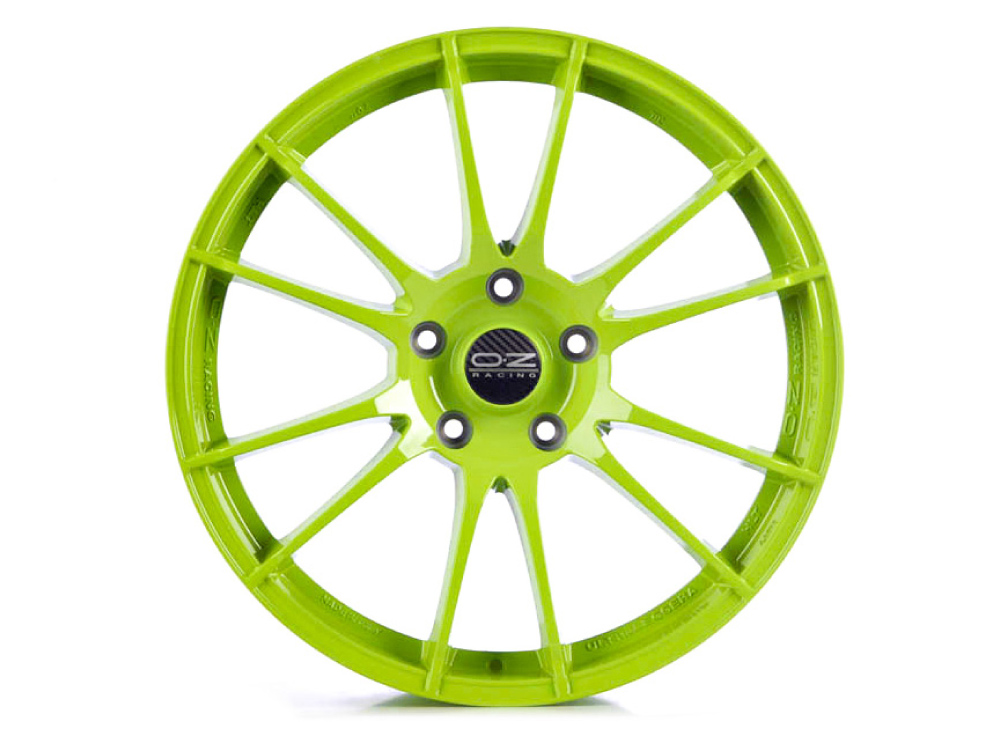 8.5x19 (Front) 10x19, 11x19 or 12x19 (Rear) OZ Racing Ultraleggera HLT Green Alloy Wheels