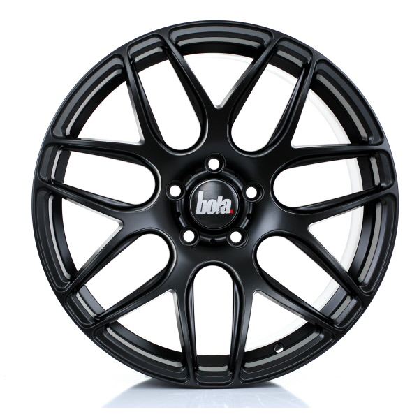 8.5x19 (Front) & 9.5x19 (Rear) Bola B8R Matt Black Alloy Wheels