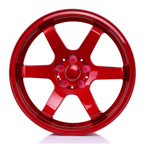 8.5x18 (Front) & 9.5x18 (Rear) Bola B1 Candy Red Alloy Wheels