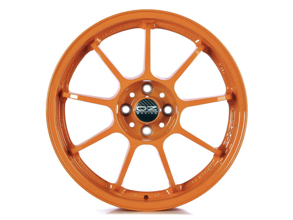 17 Inch OZ Racing Alleggerita HLT Orange Alloy Wheels