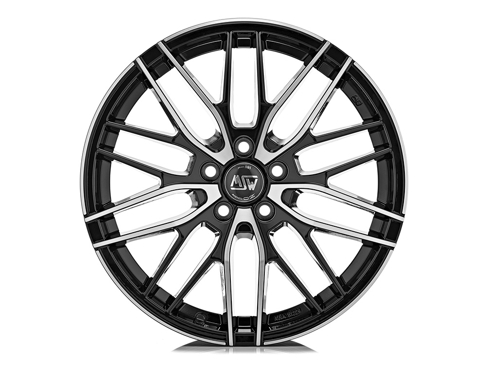18 Inch MSW (by OZ) 72 Black Polished Alloy Wheels