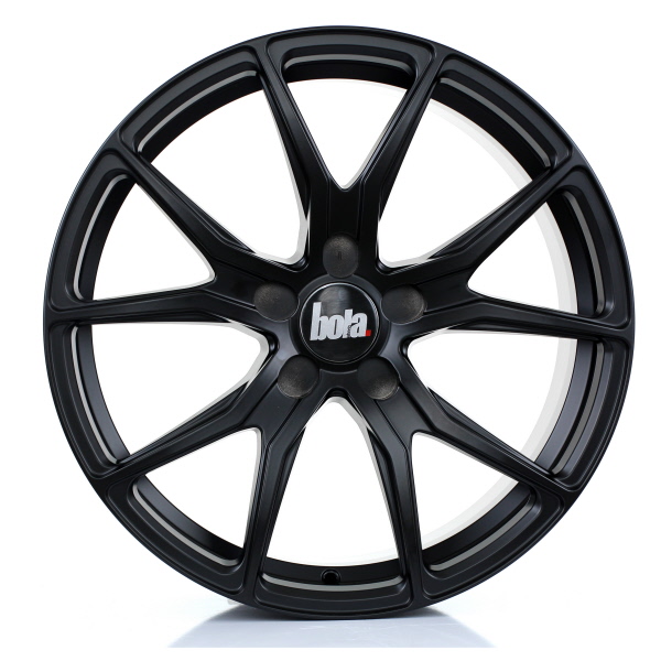 8x18 (Front) & 9x18 (Rear) Bola B6 Matt Black Alloy Wheels