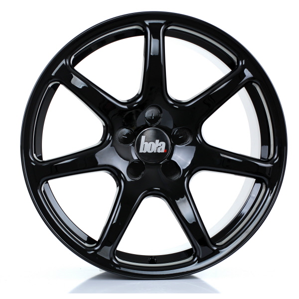 8.5x18 (Front) & 9.5x18 (Rear) Bola B7 Gloss Black Alloy Wheels