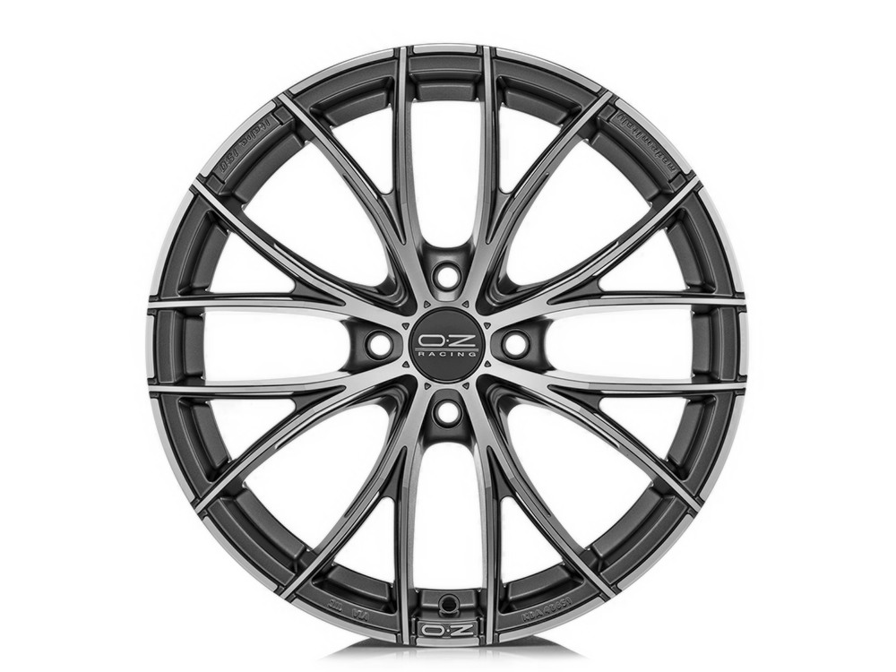 17 Inch OZ Racing Italia 150 4 Stud Graphite Polished Alloy Wheels