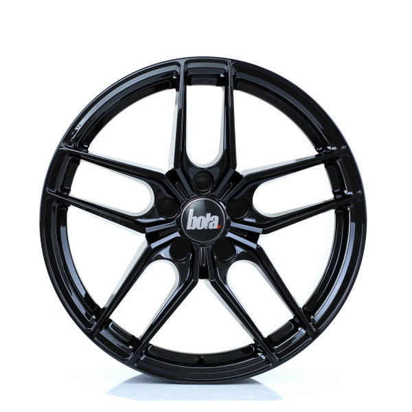 8.5x20 (Front) & 10x20 (Rear) Bola B11 Gloss Black Alloy Wheels