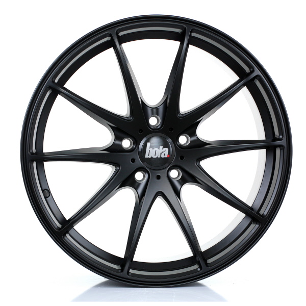 8x18 (Front) & 9x18 (Rear) Bola B9 Matt Black Alloy Wheels